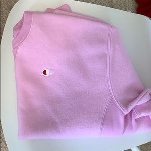 Pink Champion Inside Out crewneck sweatshirt